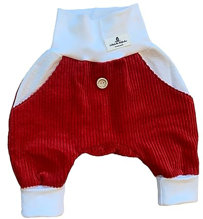 Knickerbocker Cord Größe 62/68, mitwachshose in Rot, LeMaLuMa, mit Hosentaschen