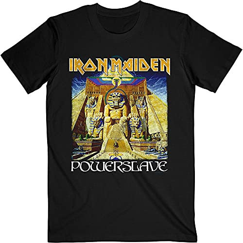 Iron Maiden T Shirt Powerslave World Slavery Tour Official Mens Black XXL