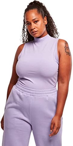 Urban Classics Damen Einteiler Ladies Sleeveless Turtleneck Body Lavender 5XL