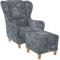 Supellex Ohrensessel »Sofia«, Design Helsinki, grau (Design-Nr.: 5245), wahlweise mit Hocker (inkl. Hocker)