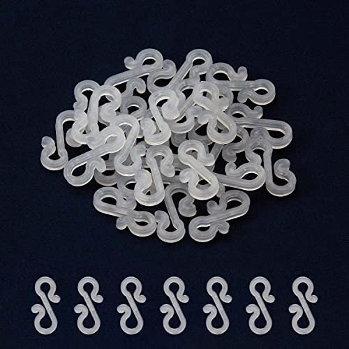 Hang Ups 25 Clear Mini Plastic Gutter Hooks, Outdoor Light Hooks Clips, S Clip Hooks on Christmas, Hanging Christmas Decorations Tree Lights Home Decor, Outside String Lights, Seasonal Fairy Lights