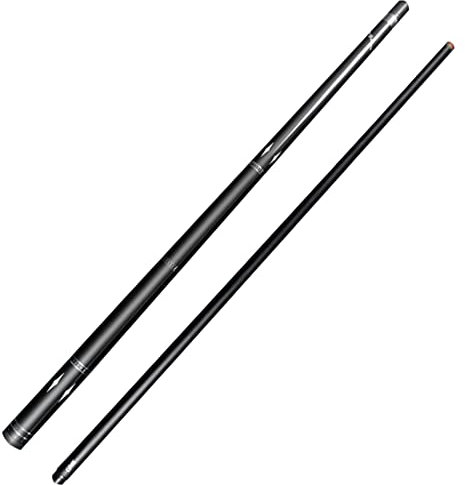 YRU Billard Queue 1/2 Gemeinsamer, 58 Zoll Carbon Faser Ahorn Handgefertigter Snooker Queue, 3 Spitze Größe Zur Auswahl (Size: 13mm, Color: Schwarz)