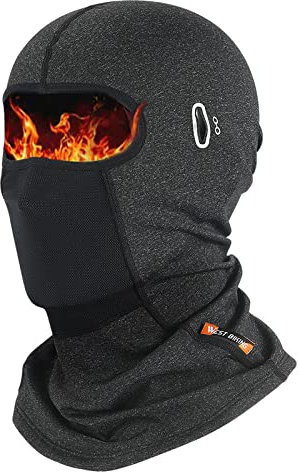 VDYXEW Sturmhaube Winter Skimaske Herren und Damen, Winddichte Thermo Balaclava Gesichtshaube für Outdoor Sports Radfahren, Skifahren, Motorrad, Fahrrad (Grau)