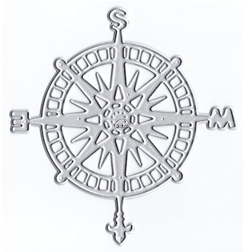 DzIxY Runde Kompass-Stanzformen aus Metall für Kartenherstellung, Prägepapier, Stanzformen, Scrapbooking, Maschinen, Schablonen, Aufbewahrungstaschen, Zubehör