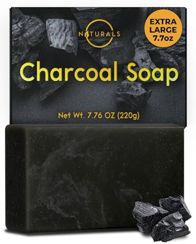 O Naturals Moisturizing Soap Bar (1pc, 220g) Natural Soap Bar, Organic Soap - Body Soap Bars, Face Soap & Hand Soap - Shower Soap, Body Wash Bar - Stocking Stuffers for Adults - Charcoal Soap