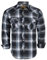 Coevals Club Herren Lässige Druckknöpfen Kariertes Anzug Regular Fit Langarm Bügelleichtes Business Trachten Hemd (Grau Schwarz Kariert #9 4XL)