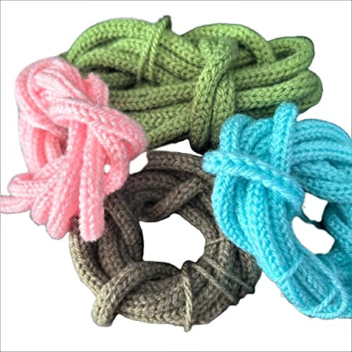 I-CORD French Knit Handmade Knitting Organic Cotton Icord Tricotin for your Craft For Creating Knitted Words and Decor 100% Cotton Yarn Wire Words Multi Colour
