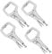 ZONADAH (Set of 4) Heavy-Duty 6 Locking C-Clamp with Swivel Pads - Steel Plier Vice for Welding and Woodworking Projects - Secure and Versatile C Clamp Welding Vise Tools