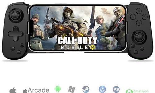 Koiiko Phone Game Controller for iPhone/Android/PC/Switch, Play COD, Genshin, Diablo, Support Streaming on PS4/PS3/Xbox/PC Console, Cloud Gaming Wireless Gamepad Joystick, Turbo/6-Achsen Gyro/Dual