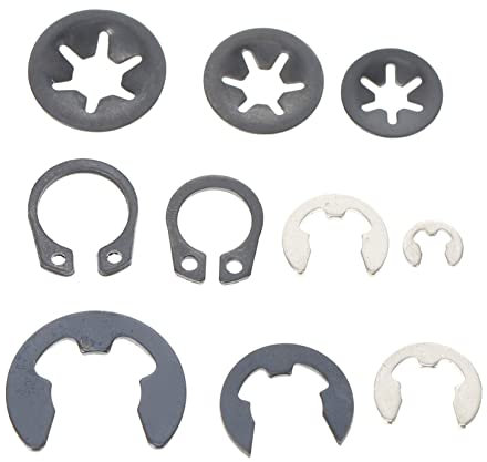 Housoutil Gaming Stand 200Pcs snap Ring Pliers Accessories Retaining Ring Set snap Retaining Ring Washing Machine Heavy Duty snap Ring Securing Clip Machine Cage Game Console Round Boxed
