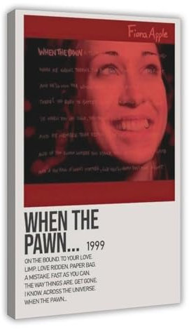 Leinwand-Poster, Motiv: When The Pawn Sängerin Fiona, Apple-Musikalbum, Wandkunst, Dekordruck, Bild für Wohnzimmer, Schlafzimmer, Dekoration, Rahmen-Stil, 60 x 90 cm