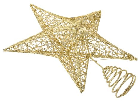 Cabilock 2st Baumwipfellicht Entfernung Von Baumspitzen Vintage-dekor Weihnachtsbaum-sternspitze Sterndekor Weihnachten Weihnachtsbaumspitze Stern Christbaumspitze Gold Metall Schmiedeeisen
