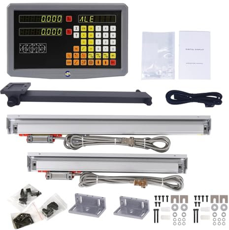 nmbhus SDS2MS Drehmaschine Fräsen DRO Set 2 Achsen Digitalanzeige KA300 Linearmaßstab TTL 0,005 Mm KA-300 Optischer Encoder Lineal 70 Mm-1020 Mm