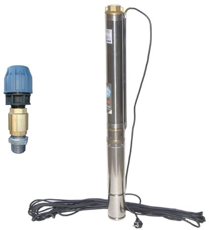 PAG Turbo GmbH® - Tiefbrunnenpumpe Brunnenpumpe 3,5 - 4200 l/h - 0,75kW - 7,3b 5% sandresistent mit Anschlussset