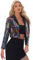 Allegra K Veste à Paillettes pour Femme Col à Revers Ouvert sur Le Devant Blazer Scintillant Cardigan à Sequin Tenu de Fête Multicolore S