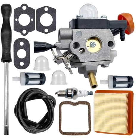 luolety Vergaser für Stihl FS131 FS131R FS311 KM131 HT131 HT132 HT133 HT134 HT135, ersetzt 4180-120-0619 4180-120-0617 Motorsense Trimmer Tune-up Kit mit 4180 1 41 03 00 Luftfilter-Set