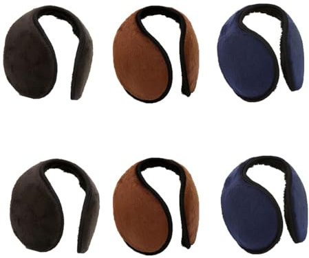 Regerly Ohrenwärmer, 6PCS Ohrenwärmer Winter Damen Herren Warme Ohrenschützer Hält Die Ohren Warm Ohrwärmer Winter Warme Ohrenschützer Schwarz Grau Navy Blau