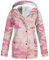 Imperméable Femme Coupe Vent Manteau de Pluie avec Capuche Outdoor Zippé Chaude Veste de Travail Sport Grande Taille Randonnée Parka Marque Automne Adulte Jacket(Rose,L)