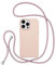 ZTOFERA Crossbody Lanyard Case for iPhone 16 Pro Max, Liquid Silicone Protective Phone Case with Strap Adjustable Neck Cord Necklace Soft Cover for iPhone 16 Pro Max, Pink