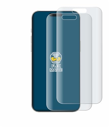 BROTECT Protector Pantalla para Apple iPhone 16 | 2 Unidades Mate Protección Pantalla Made in Germany 3D Curvo Anti-Reflejos Película Completa