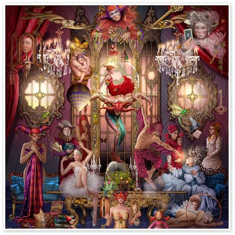 Zirkus des Abstrusen Poster von Ciro Marchetti 60 x 60 cm Wandbilder Wanddeko