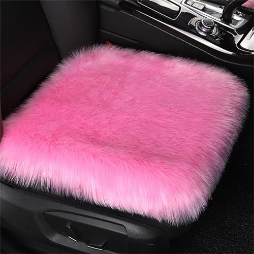 champracer Sitzkissen Auto, Stuhlkissen mit Rückenteil Sitz, Plüsch-Kissen, waschbar, komplettes Auto Kissen, für Autositz, Bürostuhl Rollstuhl und Alle Stühle (dunkelrosa)