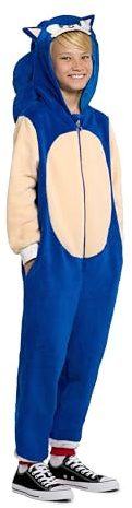 OppoSuits Kinder EIN Stück Pyjama - Sonic Strampler - Sonic The Hedgehog Onesie - Blau