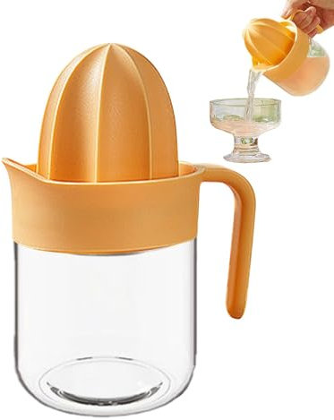 Lemon Squeezer - Fruit Juicer, Manual Juicer, Leak-proof Juice Rotation Press with Handle, Hand Press, Juicer, Hand Press, Juice Jug for