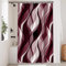 Uiiooazy Rideau Douche Rouge Bordeaux, Rideau de Douche Anti Moisissure Abstrait Rayures Noir Rayé Rideaux de Baignoire Tissu Imperméable Lavable Rideaux Salle de Bain avec 8 Crochets 120x180cm