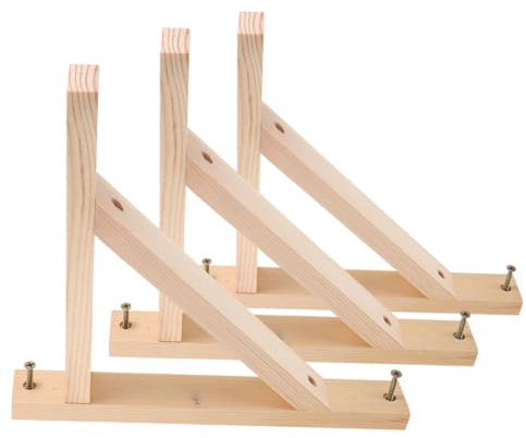 ETHZZLE 3stücke Wandmontage Holzregal Halterungen Dreieckige Holzregalträger Für Dekorative Projekte Für Wandregale Und Leuchtenanwendungen