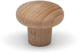 Holzknauf, rund, Buche, 30 mm, für Möbel, Schrank, Tür, Schublade, runder Griff, Upcycle Renovierung, Ersatzzubehör