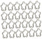 DOITOOL 80 Stück Pflaumen-Schlüssel ring schlüsselkette schlüsselanhänger seat schlüsselarmband Schlüsselringe Reize Zubehör für Schlüsselanhänger Blume Schlüsselanhänger Weißnickel Silver