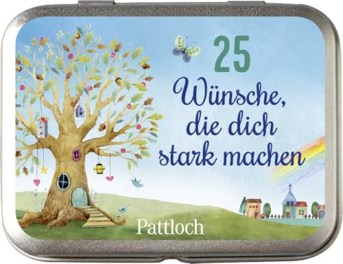25 Wünsche, die dich stark machen: Mutmacher-Karten in hübscher Metalldose für Kinder ab 6 Jahren. Tolles Geschenk zum Schulanfang (Zur Einschulung & für die Schultüte)