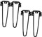 HOMSFOU 1 Juego Patas De Escritorio Hogar Pies De Muebles Acero Mesa Industrial Patas De Horquilla Plegables Soporte De Pata Plegable Pata De Escritorio Black Planchar 4 Piezas