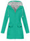 Regenjacke Damen Wasserdicht Softshelljacke mit Kapuze Outdoorjacke Atmungsaktive Packbare Regenmantel Wandern Leichte Jacke Trenchcoat Gestreiftes Innenfutter Mantel Trekking Fahrrad Fahrradjacke