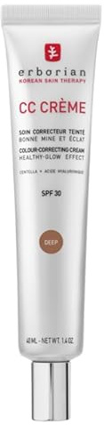 Erborian - CC Cream with Centella Asiatica - Color Correcting Cream with Healthy Glow Effect - Natural and Luminous Finish - Long-Lasting Hydration - Korean Cosmetic Care - Deep 40 ml