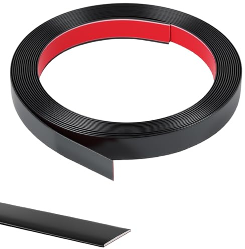 AOOSU Baguette de Finition, 6M*2CM Moulures Décoratives Autocollantes, Moulure Adhesive Bordure de Finition, Moulure Autocollante PVC Bandes de Calfeutrage pour Mur Meubles Plafond Armoire Plancher