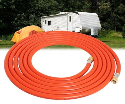 Industrial Gasschlauch 500cm Propan Butan, mit 2 x G 1/4 LKS Anschluss | Flexibler Propan Butan Gasschlauch für Innen- und Außenbereiche, mit Anschlüssen für einfache Installation