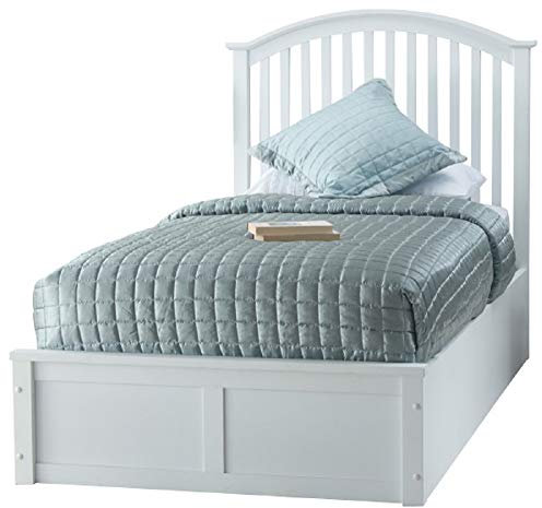 Madrid 3ft Wooden Ottoman Lift Up Storage Bed (White)