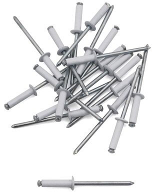 TIFLEX Rivets Blanc 4X16 Blister DE 100 pour plaques Immatriculation