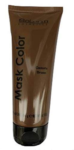 SALERM - Mascarilla de Color Castaño para el Pelo - 200 ml - Conserva el Color más Tiempo - Cabellos Teñidos o Naturales - Matiza y Neutraliza Reflejos - Se Elimina con los Lavados