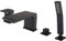BERNSTEIN - Robinet mitigeur Thermostatique Baignoire en Cascade, Ensemble Pommeau Douchette Bain 6080B - Laiton Noir mat - Flexible douche 1,5m, Montage rapide baignoire - Cartouche thermostatique