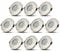 HiBay® 10Stk LED Einbaustrahler IP44 GU10 Badezimmer Einbauleuchte Bad Deckenspot Lochdurchmesser 68mm Einbauspot Inkl. 5W Leuchtmittel Warmweiß 230V