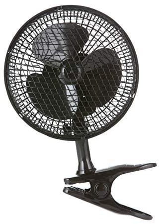 Signature S40007B 6” 2 Speed Clip Fan with Adjustable Tilt, Black