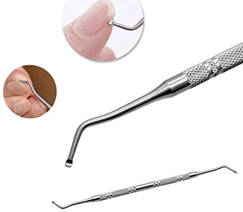 DNHCLL Stainless Steel Armor Remover Paronychia Cuticle Pedicure Double Head Nail Groove Scoop Tick Orthodontic Nail Toenail Toenail Pick Tool, Remove Dirt From Your Nails