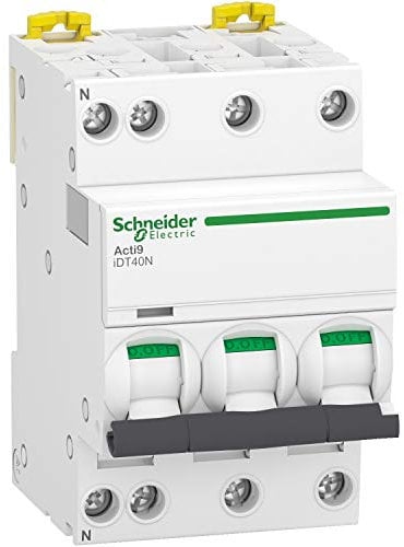 Schneider Electric - Acti9 iDT40N - disjoncteur modulaire - 3P+N C 20A 6000A/10kA - A9P24720