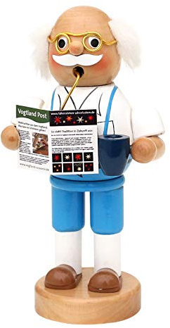Holz Räucherfigur Opa, ca. 9 x 7 x 16,5 cm, inkl. 1 Packung Oma's Weihnachtsduft Räucherkerzen dazu.