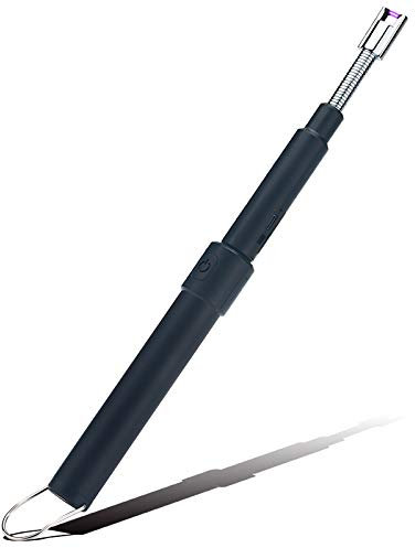 Electric arc lighter, stretchable up to 70 cm, 360 ¡ã candle lighter, rechargeable USB lighter for BBQ grill, candles, kitchen, stove, camping