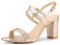 Allegra K Women's Slingback Block Heel Ankle Strap Sandals Rose Gold 7.5 UK/Label Size 9.5 US