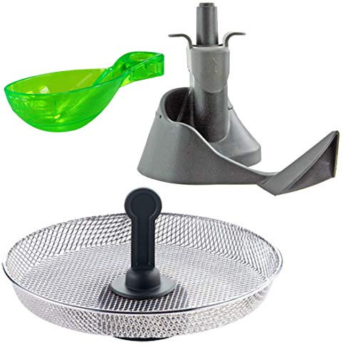 SPARES2GO Mixing Paddle, Chip Tray Basket & Serving Spoon compatible with Tefal Fits Actifry FZ70, AL80, GH80 Series 1kg 1.2kg Air Fryer